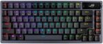 ASUS ROG Azoth Wireless Mechanical Gaming Keyboard – 75% TKL, Tri-Mode Connectivity, Hot Swappable Pre-lubed ROG NX Snow Linear Switches, PBT Keycaps, RGB, OLED Display, PC/Mac Support - Black