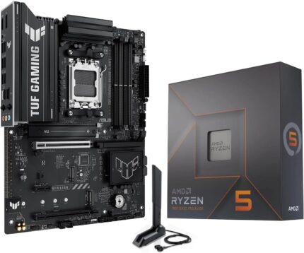 MICRO CENTER AMD Ryzen 5 7600X CPU Processor Bundle with ASUS TUF Gaming B650E-E WiFi AM5 ATX Motherboard (DDR5, PCIe 5.0 Ready, 3X M.2, Wi-Fi 6E, USB 20Gbps Type-C)