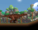 A player character's t-rex mount roars at a bunch of chickens in Planet Centauri.