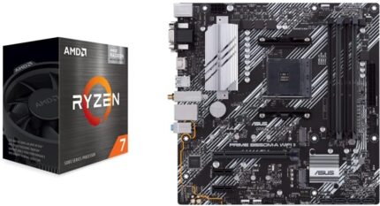 AMD Ryzen 7 5700G 8-Core, 16-Thread Unlocked Desktop Processor with Radeon Graphics ASUS Prime B550M-A WiFi II AMD AM4 (3rd Gen Ryzenâ„¢) Micro ATX Motherboard