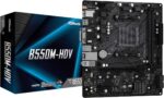 ASRock B550M-HDV Micro-ATX Motherboard, AMD Ryzen 5000/4000/3000 Series Support, DDR4 4733+ OC, PCIe 4.0, M.2 NVMe, Triple Display Output