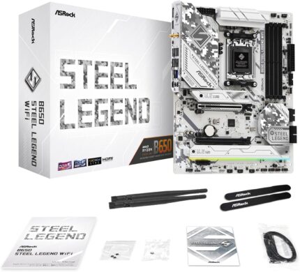 ASRock B650 Steel Legend WiFi 6E AMD Socket AM5 Ryzen 9000 8000 and 7000 Series SATA3 M.2 DDR5 7200+(OC) 256GB SATA3 6.0 Gb/s ATX Motherboard BIOS Flashback