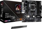 ASRock B650M PG Lightning WiFi 6E AMD Ryzen 9000/8000/7000 Series Socket AM5 B650 DDR5 up to 7200+ (OC) MHz 256 GB SATA3 6.0 Gb/s Micro ATX Motherboard M.2 RGB LED BIOS Flashback
