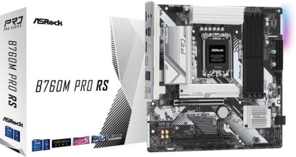 ASRock B760M Pro RS Motherboard DDR5 7200MHz HDMI DisplayPort eDP PCIe Gen5 (Graphics) 14th 13th 12th Gen Intel Core Processors LGA1700 192GB