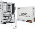 ASUS B650E MAX Gaming WiFi W – AMD B650 AM5 ATX Motherboard, White PCB, DDR5, PCIe 5.0, 3X M.2, Wi-Fi 6E, 2.5Gb LAN, USB 10Gbps Type-C, DisplayPort, HDMI™, BIOS Flashback™, Aura Sync, Advanced AI PC
