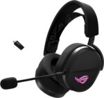 ASUS ROG Pelta Wireless Gaming Headset (BT, ROG SpeedNova 2.4GHz, USB-C, Lightweight 309g, 50mm ROG Titanium-Plated Drivers, 10mm Super-Wideband Mic, RGB, 70HR Battery, for PC, Switch, PS5)- Black