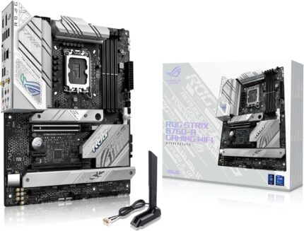 ASUS ROG Strix B760-A Gaming WiFi ATX Motherboard - Intel B760, DDR5, PCIe 5.0, WiFi 6E, Aura Sync RGB