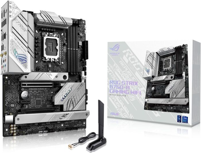ASUS ROG Strix B760-A Gaming WiFi ATX Motherboard - Intel B760, DDR5, PCIe 5.0, WiFi 6E, Aura Sync RGB
