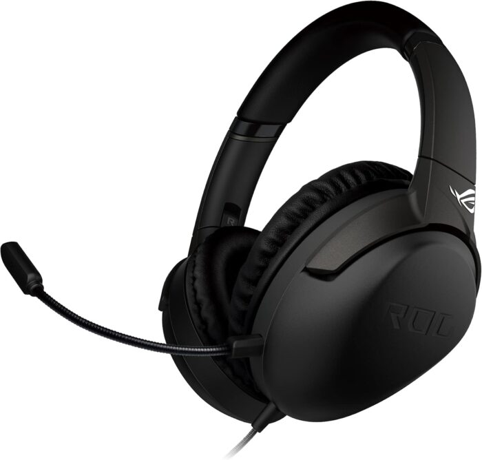 ASUS ROG Strix Go Core Wired Gaming Headset | 3.5mm Connector | Lightweight Design | Over-Ear Headphones for PC, Mac, Nintendo Switch, and PS4, Black, Standard