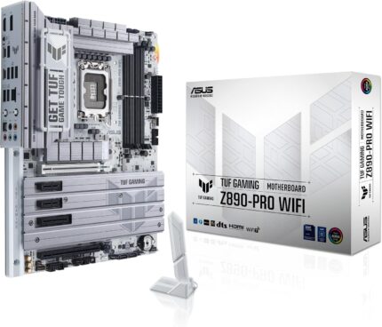 ASUS TUF Gaming Z890-PRO WiFi Z890 LGA 1851 ATX Motherboard, Intel® Core™ Ultra Series 2 Ready, Advanced AI PC-Ready, 16+1+2+1 Stages, DDR5, PCIe® 5.0, Thunderbolt 4 Type-C, 4X M.2, Wi-Fi 7, 2.5Gb