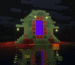 A Nether portal decorated with copper blocks and copper lanterns in Minecraft