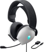 Alienware AW520H Wired Gaming Headset - Dolby Atmos, Unidirectional, AlienFX 16.8 Million RGB Colors, Microphone Mute, Volume On-headset Controls, 40mm Hi-Res Certified - Lunar Light