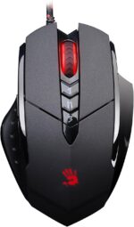 Bloody V7 Ergonomic Claw Grip Gaming Mouse with Rubberized Black Coating - Macros/Scripting/Automation - 8 Programmable Buttons - 3200 DPI