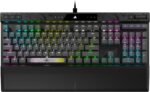 CORSAIR K70 MAX RGB Magnetic Mechanical Wired Gaming Keyboard – MGX Adjustable Switches, Simultaneous SOCD and Rapid Trigger, PBT Double-Shot Keycaps, Sound Dampening, 8000Hz Polling, QWERTY NA, Black