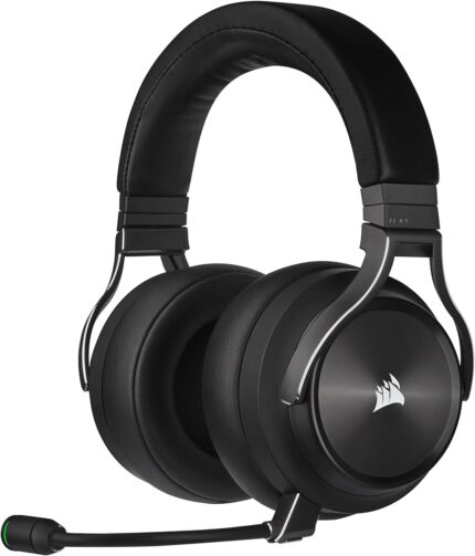 Corsair CORSAIR Virtuoso RGB Wireless XT High-Fidelity Gaming Headset with Bluetooth and Spatial Audio - Works with Mac, PC, PS5, PS4, Xbox Series X/S - Slate (Renewed)