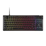 Corsair K55 CORE TKL RGB Gaming Keyboard – Tenkeyless, 8-Zone RGB, Quiet Membrane Keys, Spill Resistant, Media Keys, 1000Hz Polling – NA Layout – Black