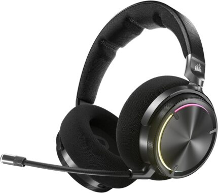 Corsair Virtuoso MAX Wireless Officially Licensed Xbox Series X|S Gaming Headset – Dolby Atmos, Active Noise Cancelling, 2.4GHz Wireless & Bluetooth, Game/Chat Audio Controls, PC – Carbon