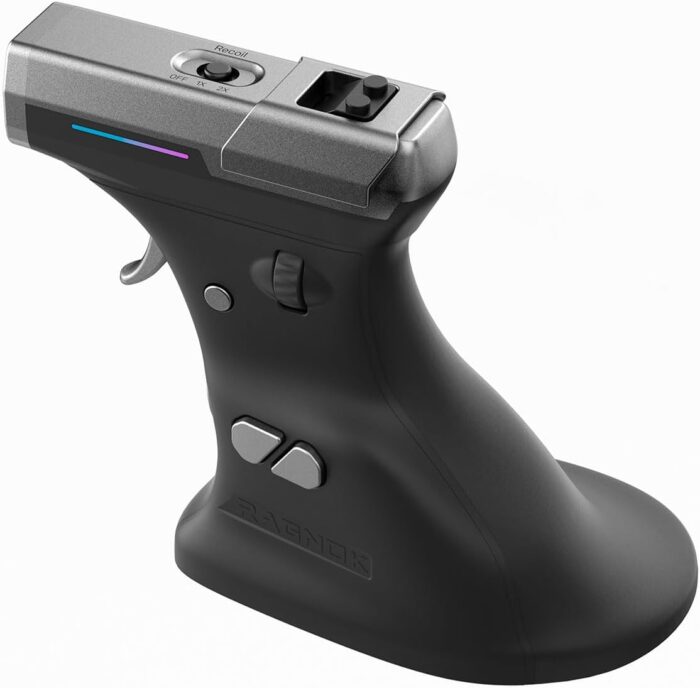 ErgoStrike7: Next-Gen FPS Gaming Mouse with Recoil (Black) - FPS Gun Grip Mouse, Ergonomic Vertical Design, Wireless/Wired USB for PC Gamers