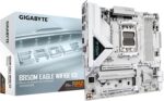 GIGABYTE B850M Eagle WIFI6E ICE AMD AM5 Motherboard, M-ATX, DDR5, 2X M.2, PCIe 5.0, USB-C, USB 3.2 Gen 2, WIFI6E, 2.5GbE LAN, EZ-Latch, Wi-Fi EZ-Plug