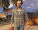 Trevor walks away from a burning van in Grand Theft Auto 5.