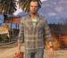 Trevor walks away from a burning van in Grand Theft Auto 5.