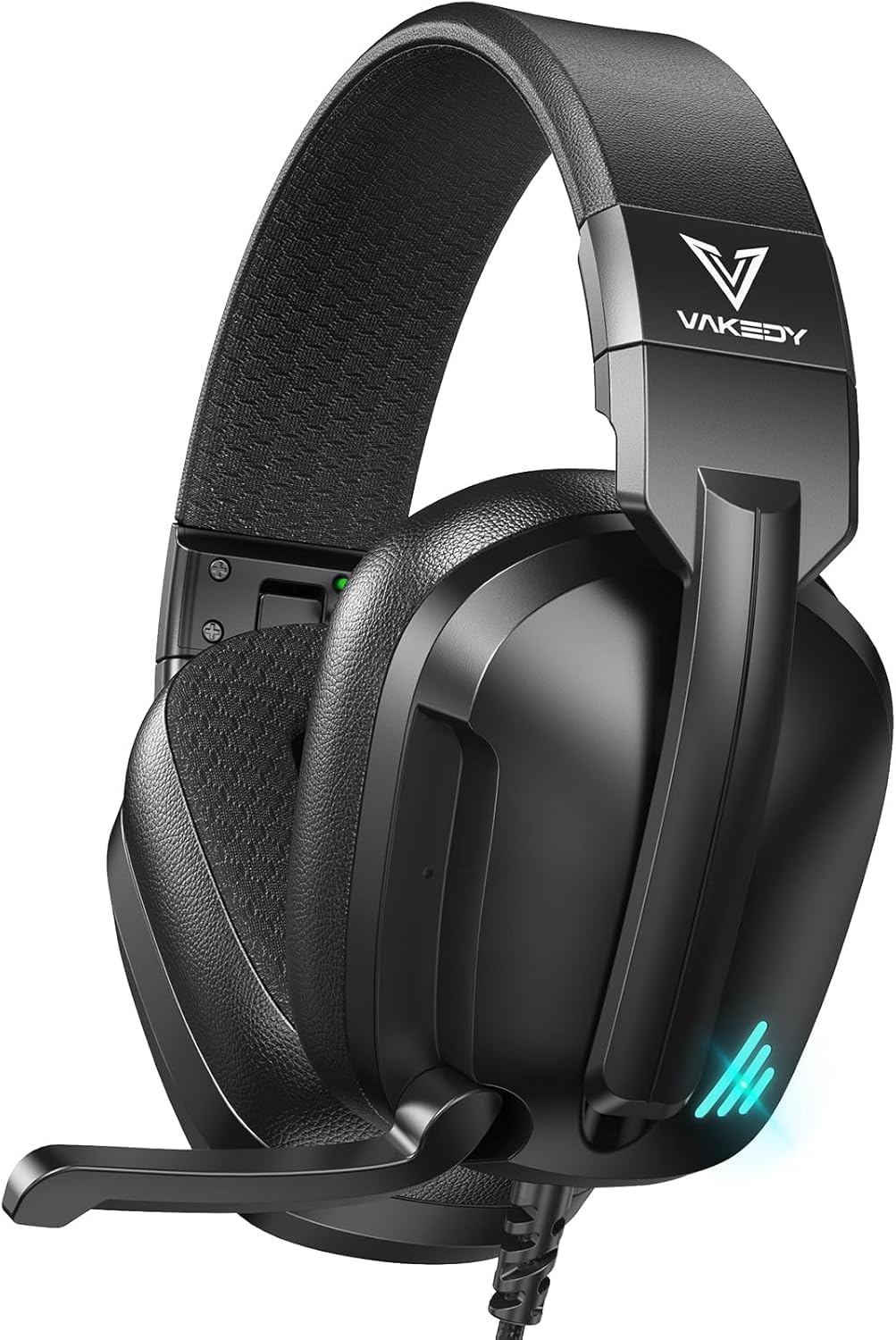Gaming Headset for PC, PS5, PS4, Xbox Series X, Switch, Wired Gaming Headphones with Noise Cancelling Mic, Stereo Sound, Folding Design, 3.5mm Audio Jack(Black)