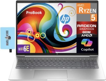 HP ProBook Business Laptop 16.0" IPS WUXGA Display (AMD Ryzen 5 7535U, 32GB DDR5, 1TB PCIe SSD, AMD Radeon 660M, WiFi 6E, Webcam, Bluetooth 5.3, Win 11 Pro) w/DKZ USB Port Expander