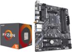 INLAND AMD Ryzen 5 4500 6-Core 12-Thread Unlocked Desktop Processor with GIGABYTE B450M DS3H WiFi MATX AM4 Gaming Motherboard