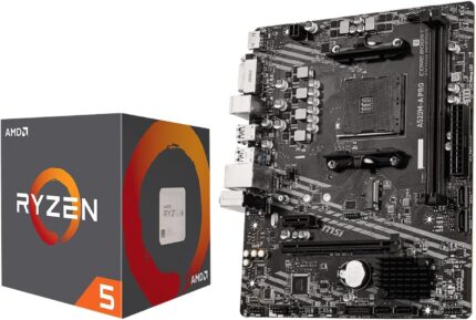INLAND AMD Ryzen 5 4500 Unlocked Desktop Processor with MSI A520M-A PRO Gaming Motherboard (AMD AM4, DDR4, PCIe 4.0, Micro-ATX),