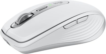 Logitech MX Anywhere 3S for Mac, Compact Wireless Bluetooth Mouse, 8K DPI Any-Surface Tracking, Quiet Clicks, USB C, Wireless Mouse for MacBook Pro, MacBook Air, iMac, iPad - Pale Grey