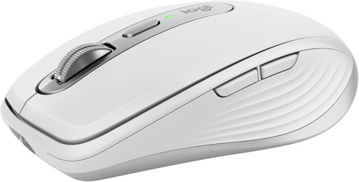 Logitech MX Anywhere 3S for Mac, Compact Wireless Bluetooth Mouse, 8K DPI Any-Surface Tracking, Quiet Clicks, USB C, Wireless Mouse for MacBook Pro, MacBook Air, iMac, iPad - Pale Grey