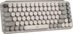 Logitech POP Keys Mechanical Wireless Keyboard with Customizable Emoji Keys, Durable Compact Design, Bluetooth or USB Connectivity, Multi-Device, OS Compatible - Mist