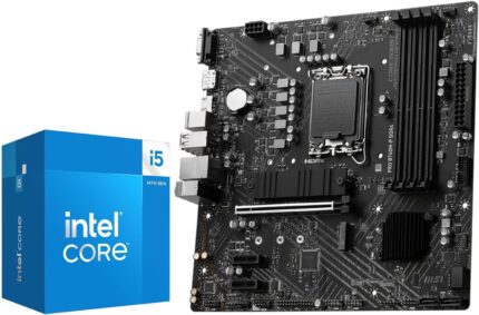 MICRO CENTER CPU Motherbard Combo - Intel core i5-14400 10 cores Desktop Processor with Integrated Intel UHD Graphics 730 and MSI PRO B760M-P DDR4 ProSeries Motherboard