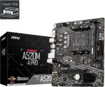 MSI A520M-A PRO Gaming Motherboard (AMD Ryzen 5000, AM4, DDR4, PCIe 3.0, SATA 6Gb/s, M.2, USB 3.2 Gen 1, DVI/HDMI, Micro-ATX)
