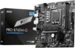 MSI PRO B760M-G Motherboard, Micro-ATX - Supports Intel 14th, 13th & 12th Gen Core Processors, LGA 1700 - DDR5 Memory Boost 6400+MHz/OC, PCIe 4.0 x16 Slot, M.2 Gen4 Slots, 2.5G LAN