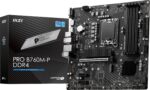 MSI PRO B760M-P DDR4 ProSeries Motherboard (Supports 12th/13th/14th Gen Intel Processors, LGA 1700, DDR4, PCIe 4.0, M.2, USB 3.2 Gen2, HDMI/DP, mATX)