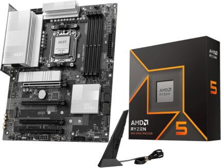Micro Center AMD Ryzen 5 9600X CPU Processor with MSI PRO B850-P WiFi Motherboard (ATX, AM5, DDR5, PCIe 5.0, M.2 Gen5, Wi-Fi 7, 5G LAN)
