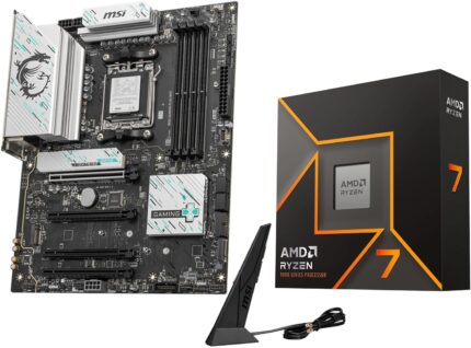 Micro Center AMD Ryzen 7 9700X CPU Processor with MSI B850 Gaming Plus WiFi Motherboard (ATX, AM5, DDR5, PCIe 5.0, M.2 Gen5, Wi-Fi 7, 5G LAN)