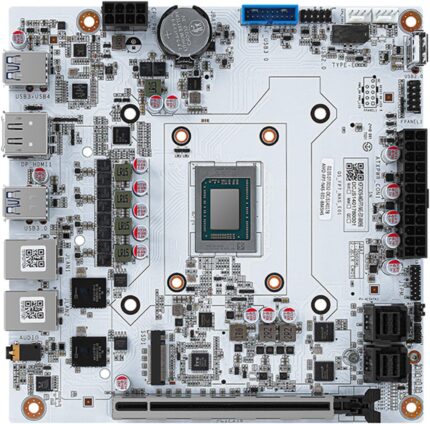 N7 8-Bay NAS Motherboard, AMD 8845HS, 2 * 10G LAN, 8*SATA3.0,2*DDR5,mini ITX,USB4 40G, 2*M.2 SSD PCIe4.0 x4,PCI-E x16 Slot,HDMI DP 4K/8K Display (AMD 8845HS with Fan & SFF-8643 Cables)