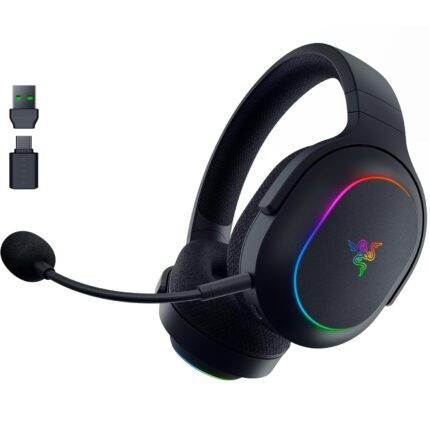 Razer Barracuda X Chroma Wireless Gaming Headset: 2.4GHz Wireless & Bluetooth - Lightweight - Chroma RGB - 40mm Drivers - Cardioid Mic - 70 Hr Battery - for PC, Mac, PS5, Switch 2, Smartphone - Black