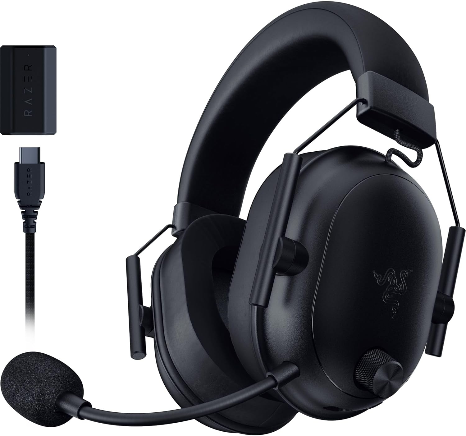 Razer BlackShark V2 HyperSpeed Wireless Gaming Headset: 2.4GHz, Bluetooth or USB - THX Spatial Audio - Titanium 50mm Drivers - 70 Hr Battery - for Xbox Series X, Series S, PS5, PC, Switch 2 - Black