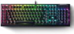Razer BlackWidow V4 X - Mechanical Gaming Keyboard: Green Switches Tactile & Clicky, 6 Dedicated Macro Keys, Chroma RGB, Doubleshot ABS Keycaps, Media Controls, Sound Dampening & Stabilizers (Renewed)