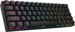 Redragon K530 Pro Draconic 60% Wireless RGB Mechanical Keyboard, BT/2.4Ghz/Wired 3-Mode 61 Keys Compact Gaming Keyboard w/Hot-Swap Socket, Free-Mod Plate Mounted PCB & Linear Red Switch