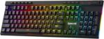 Redragon K580 PRO Wireless RGB Gaming Keyboard, 3-Modes 104 Keys Mechanical Keyboard w/Hot-Swap Socket, Dedicated Media Controls & Onboard Macro Recording, Linear Red Switch