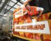 A train driver showing off the name of Network Rail's new leaf buster train, Ctrl Alt Deleaf