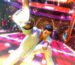 Kiryu in white suit on dance floor in club striking disco pose on light up floor