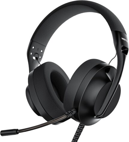 S30 Gaming Headset with Microphone,198g Lightweight Design, Wired Gaming Headphones for Xbox, Xbox Series X|S, PS5, PS4, Switch, PC, Noise Cancelling Mic, Soft Earmuffs (Black)