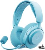 SteelSeries Arctis Nova 3P Wireless Multi-Platform Gaming Headset — Mobile App Control — 40 HR Battery — Neodymium Magnetic Drivers — 2.4GHz/Bluetooth — PS5, PS4, PC, Switch, Mobile — Aqua