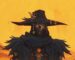 A robot cowboy stands in a desert